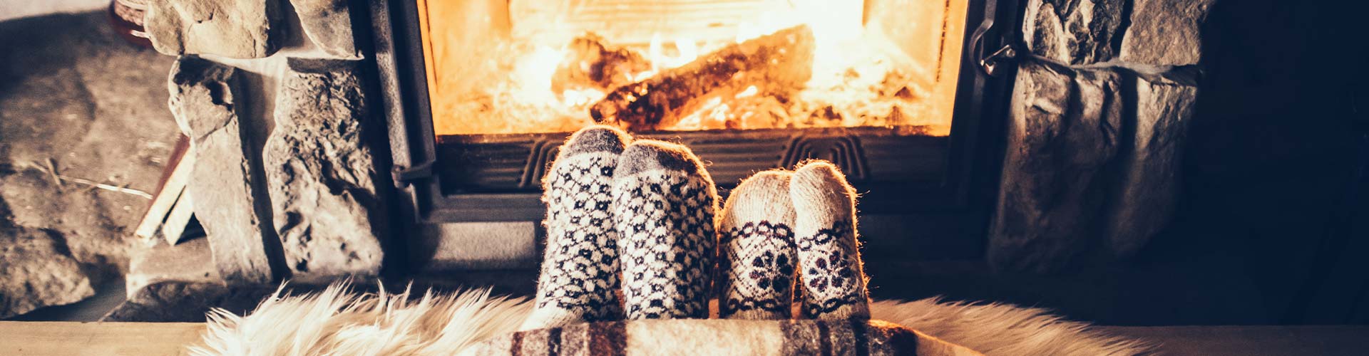 Feet By Fireplace